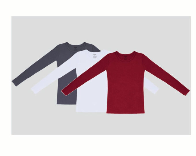 Women Long Sleeve Top-Round Neck Pack Of 3
