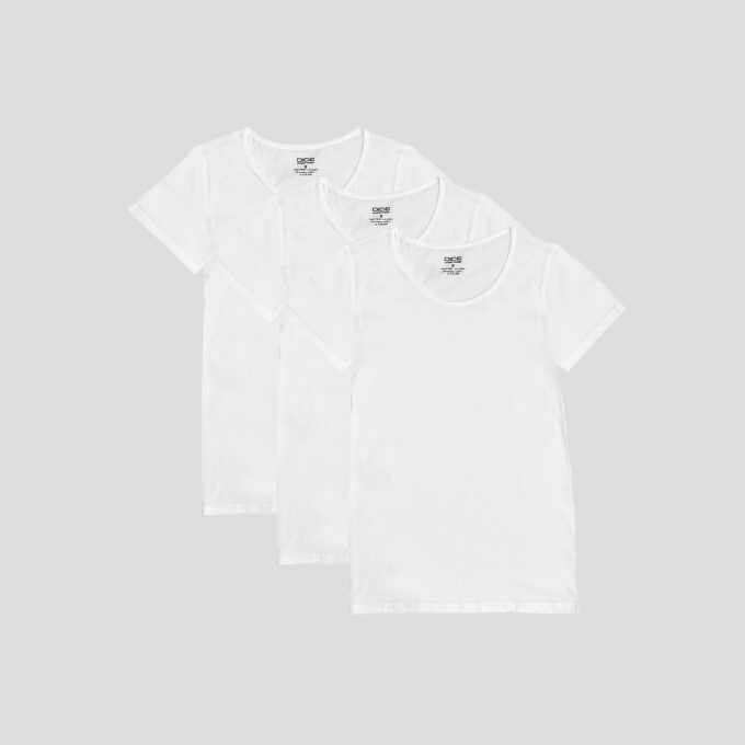Short Sleeve 100% Cotton Pack Of 3