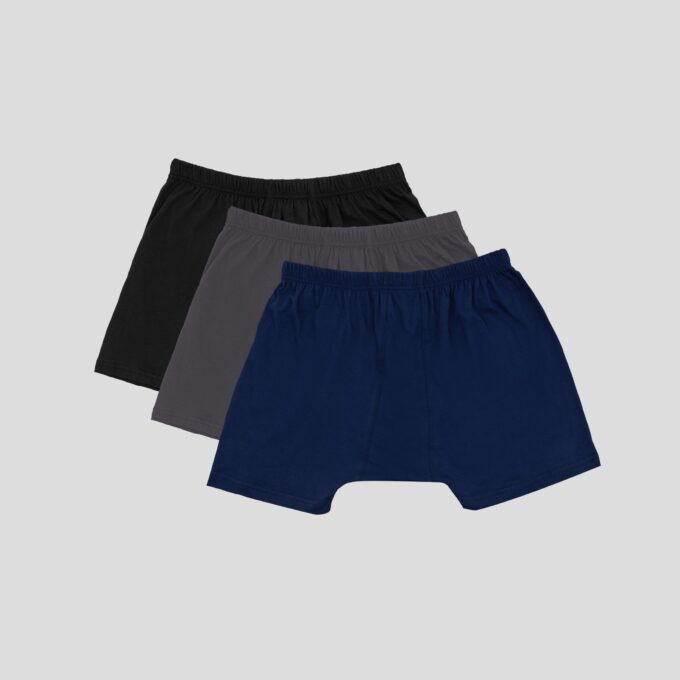Plain Short 100% Cotton Pack Of 3
