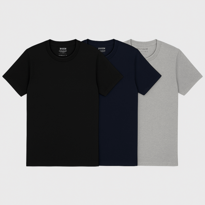 Men Crew Neck T-Shirt Pack Of 3